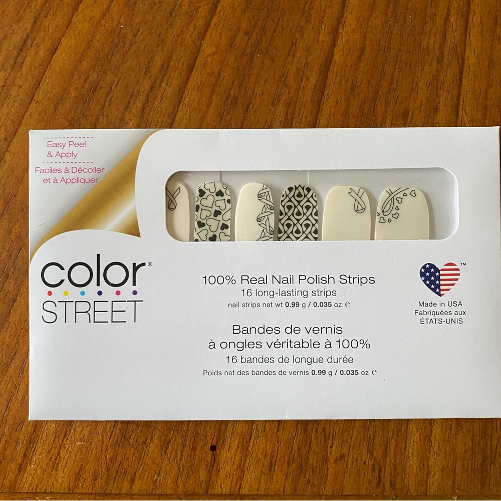 Color Street Press-On Nail Overlay Strips “For the Cause” NWT